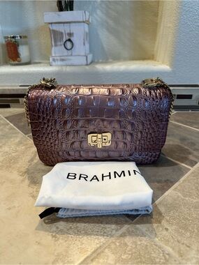 Brahmin Mellow Rose Melbourne Rosa Chain Shoulder Bag